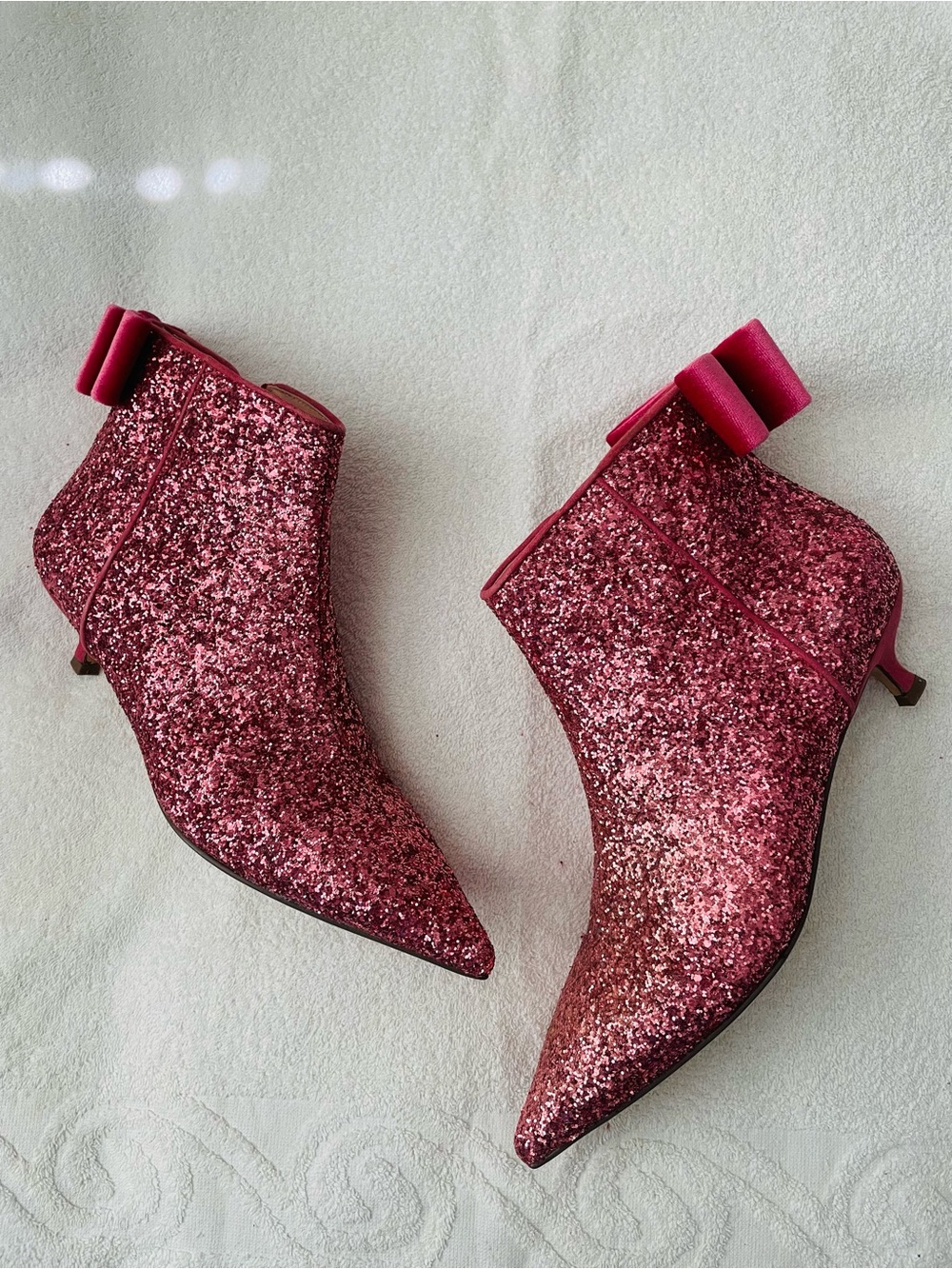 NWOT Kate Spade Glitter Kitten Heel Boot - Picture 2 of 12
